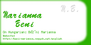 marianna beni business card